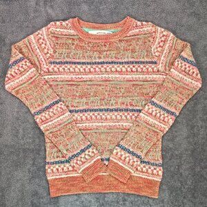 Sparrow Fair Isle Sweater XS Multicolor Cotton Blend